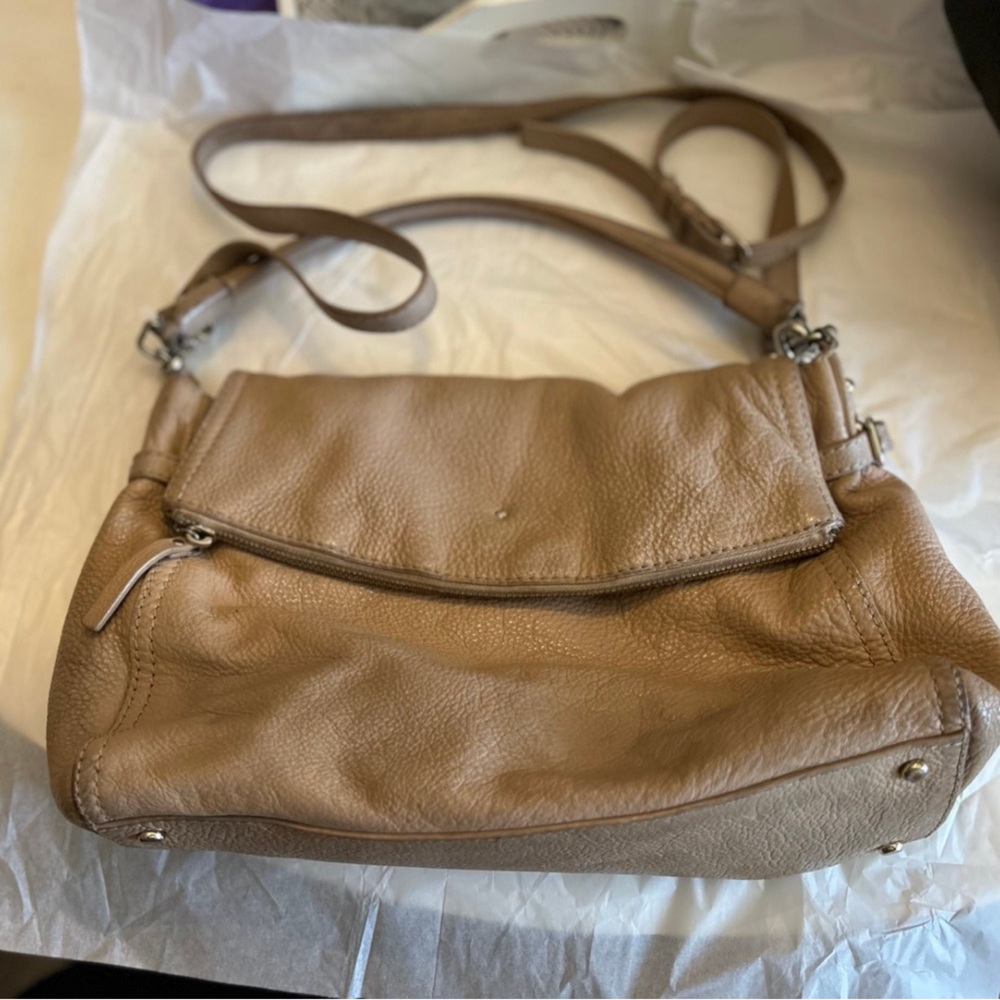 Large Kate Spade Tan pebbles leather crossbody or handbag style